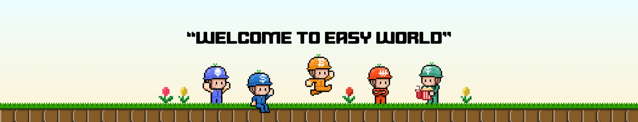 Welcome to Easy World with the CoinEasy pixel character family